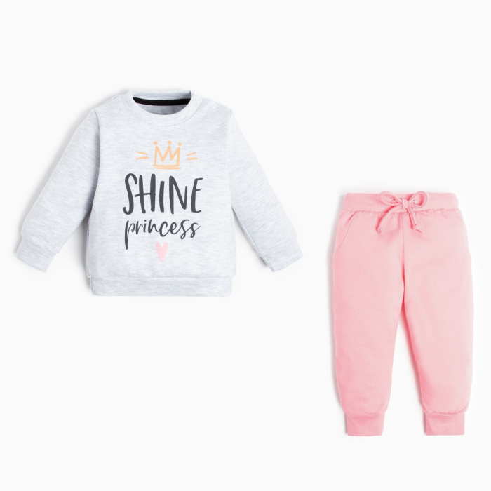 Комплекты детской одежды Крошка Я Комплект Princess (джемпер и брюки) комплект одежды крошка я размер 56 серый розовый