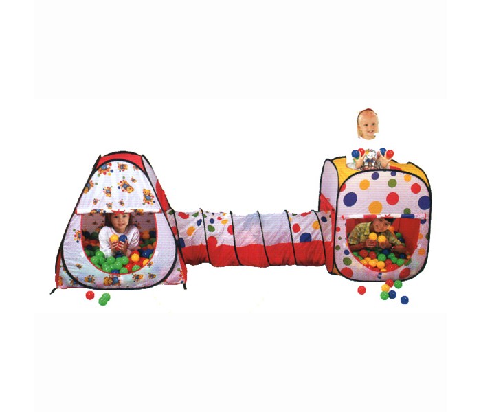 Calida Дом-палатка + 200 шаров (конус+квадрат+туннель)