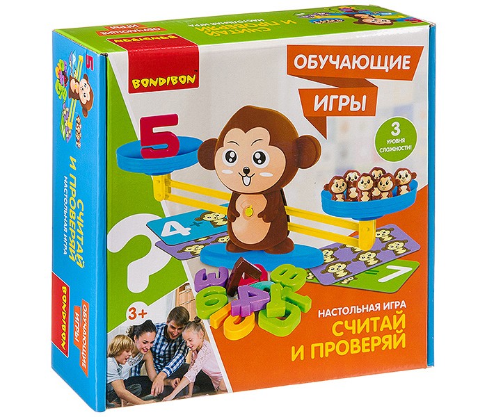 Bondibon Настольная игра Считай и проверяй bondibon настольная обучающая игра считай и умножай обезьянка