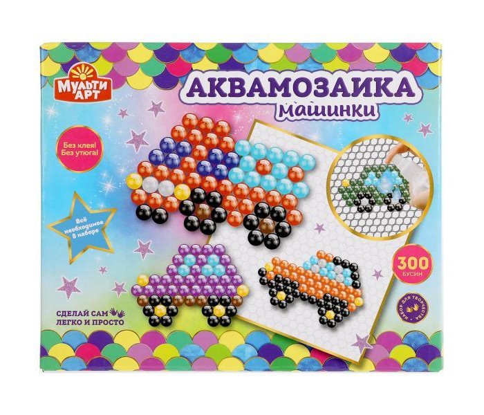 

Multiart Аквамозаика Машинки 300 бусин, Аквамозаика Машинки 300 бусин