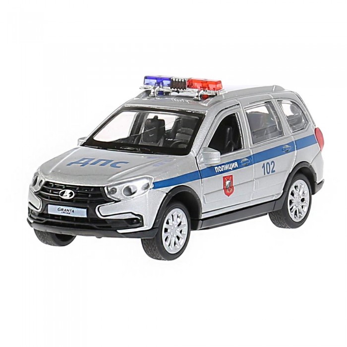 Технопарк Машина металлическая Lada Granta Cross 2019 Полиция технопарк машина металлическая lada granta полиция 12 см