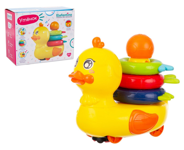 Развивающая игрушка Elefantino Уточка световые и звуковые эффекты игрушка для ванны уточка пищалка toyslab entertainment