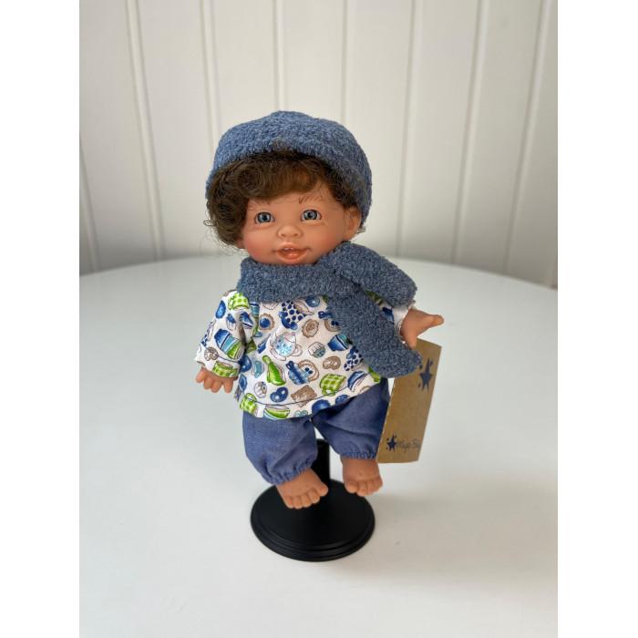 Куклы и одежда для кукол Lamagik S.L. Кукла Джестито Инфант в синей шапке смеется 18 см