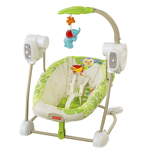 Кресло шезлонг fisher price тропический лес