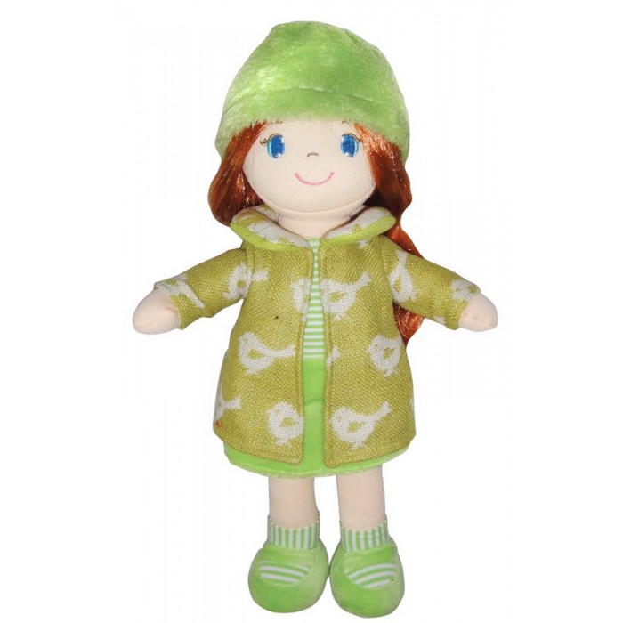 Куклы и одежда для кукол ABtoys Кукла рыжая в зелёном пальто 36 см фото