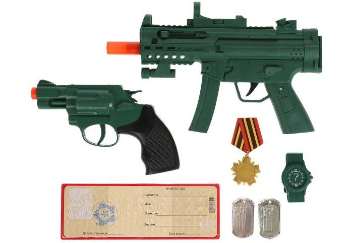 Игрушечное оружие Играем вместе Набор оружия военный 1906G099-R игрушка набор оружия играем вместе 1906g099 r 39 см зеленый