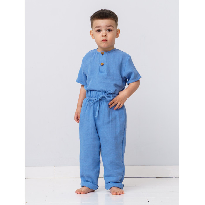 Комплекты детской одежды Папитто Комплект муслиновый кофточка и брюки 13-002