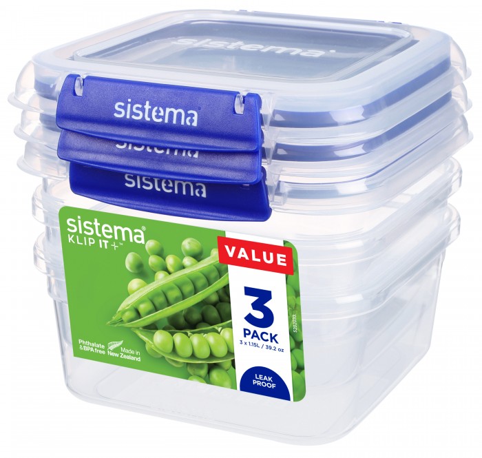 Контейнеры для еды Sistema Набор контейнеров 1.15 л 3 шт. контейнеры для еды sistema to go набор контейнеров 3 шт