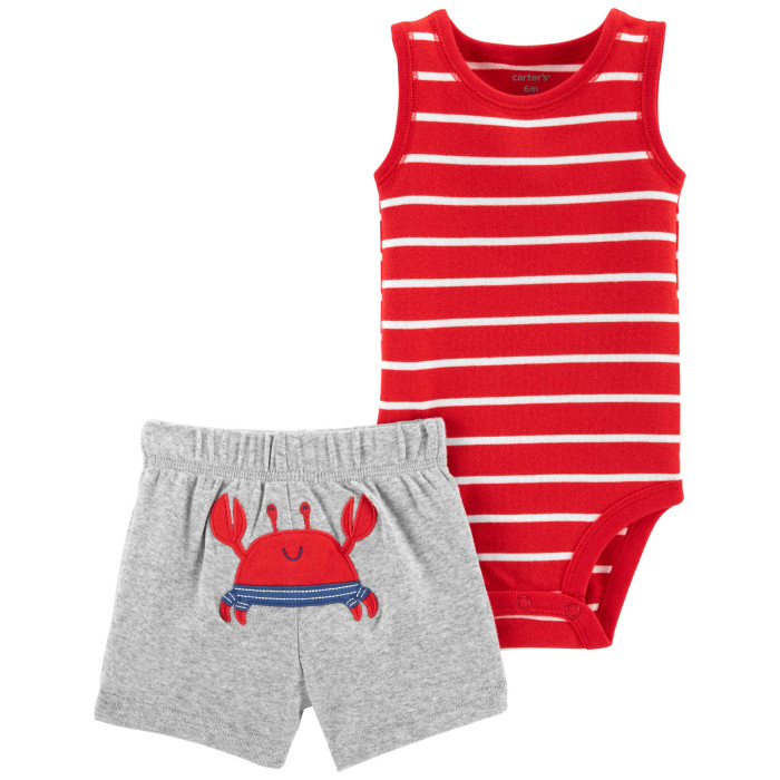 цена Комплекты детской одежды Carter's Комплект для мальчика 2 предмета (боди, шорты) 1L713910