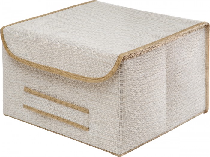 Casy Home Коробка для хранения с крышкой бежевый 25х27х20 см 4 grids wooden bookshelf storage rack tabletop bookcase organizer home decor book ends organizador escritorio полка для книг