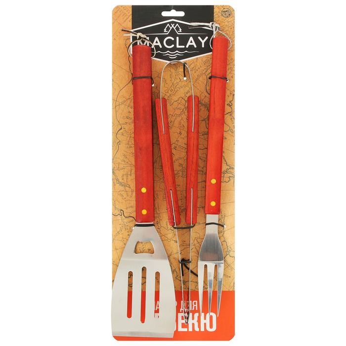 Maclay Набор для барбекю 45 см щипцы ножницы для барбекю maclay