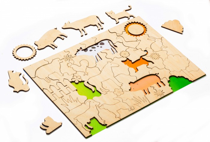 фото Деревянная игрушка bradex мозаика-раскраска домашние животные