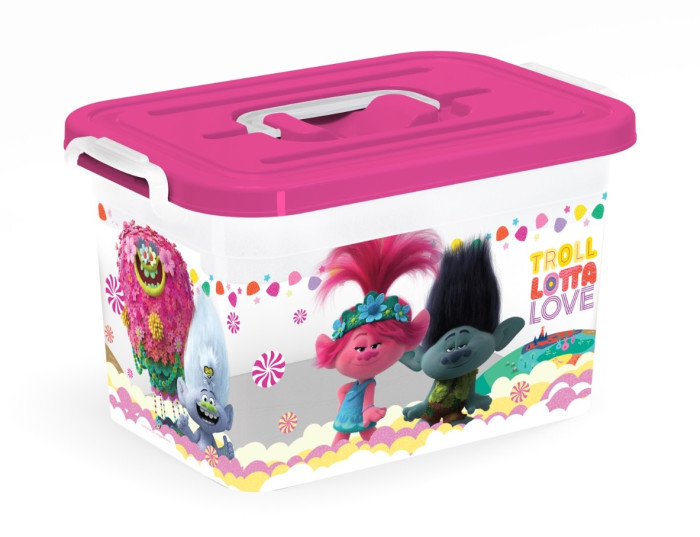 

Полимербыт Ящик для игрушек Trolls 6.5 л, Ящик для игрушек Trolls 6.5 л
