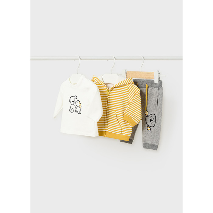 Комплекты детской одежды Mayoral Newborn Спортивный костюм для мальчика тройка (куртка, логслив, штаны) 2686