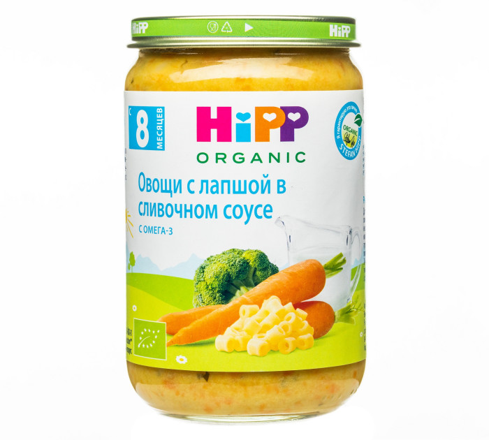  Hipp Пюре овощи с лапшой в сливочном соусе с 8 месяцев 220 г