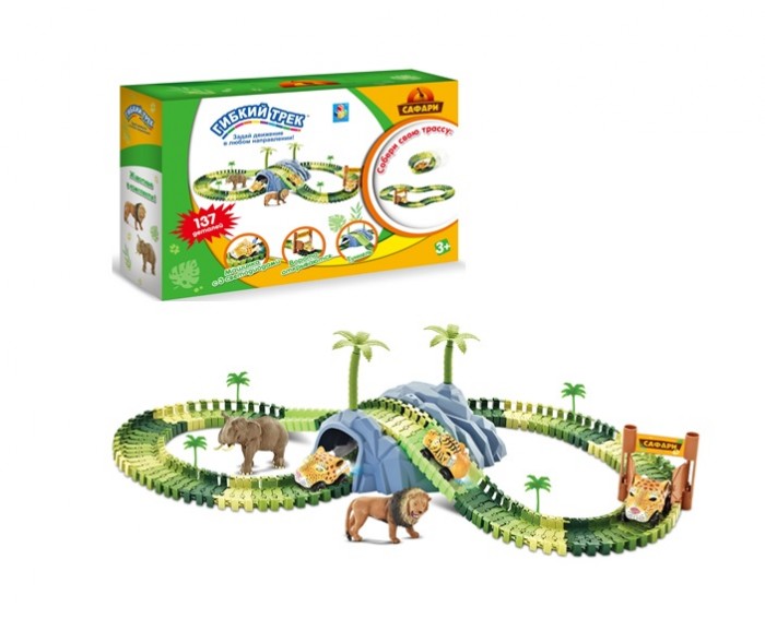 

1 Toy Гибкий трек Сафари (137 деталей), Гибкий трек Сафари (137 деталей)