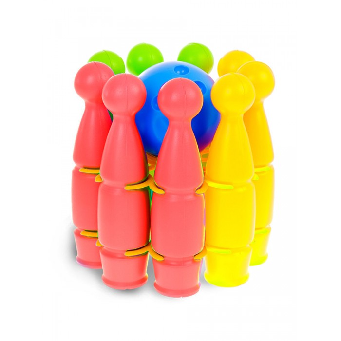 Colorplast Набор для боулинга Паутинка: 9 кеглей и шар