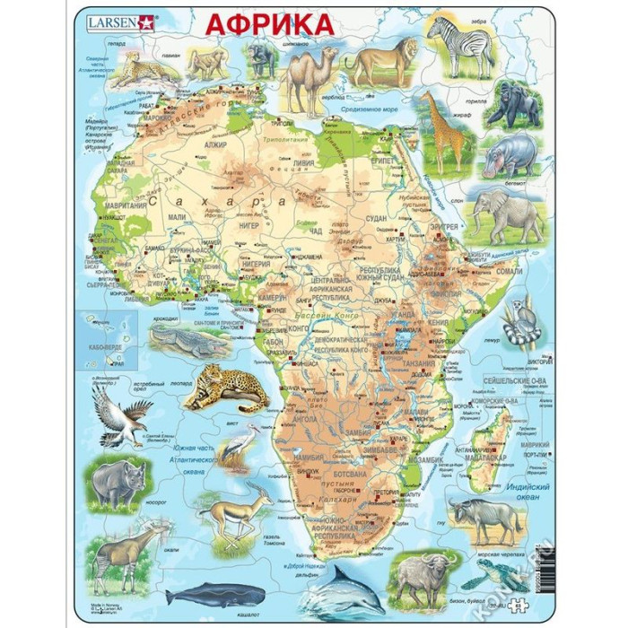 Larsen Пазлы Животные Африки санта лючия 3d пазлы из фетра животные африки