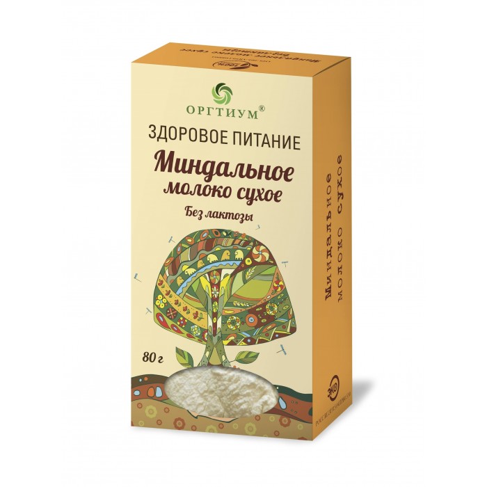 

Оргтиум Миндальное молоко сухое 80 г, Миндальное молоко сухое 80 г