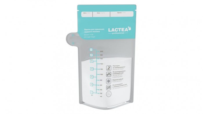 фото Lactea пакеты для сбора и хранения грудного молока 200 мл 25 шт.