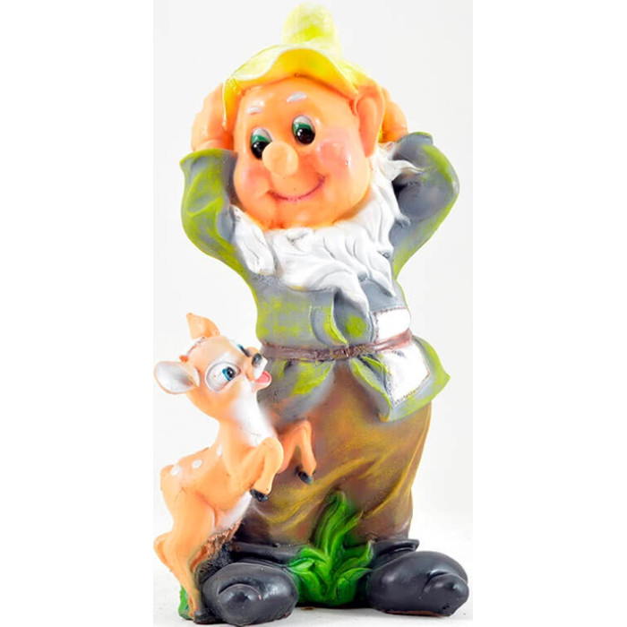 

Сказка Садовая фигура Гном с олененком, Садовая фигура Гном с олененком