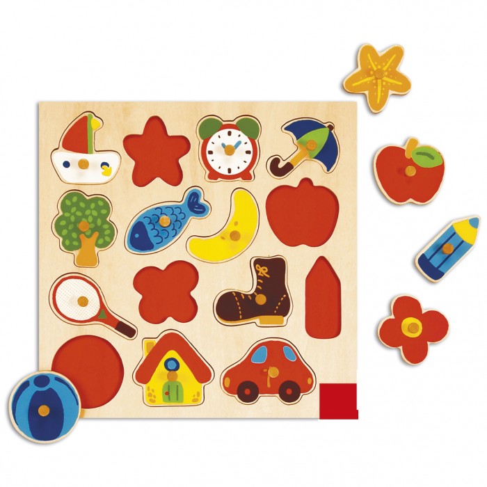 Деревянные игрушки Goula Рамка-вкладыш Силуэты деревянные игрушки goula рамка вкладыш любимая еда