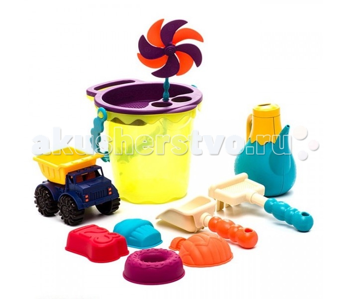 Игрушки в песочницу Battat Игровой набор для песка в  сумке игрушки в песочницу abtoys лучик набор для песка 4 предмета