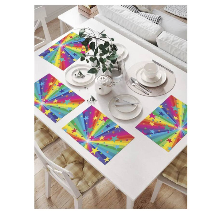 

JoyArty Комплект тканевых салфеток Притяжение звезд 46x32 см 4 шт., Комплект тканевых салфеток Притяжение звезд 46x32 см 4 шт.