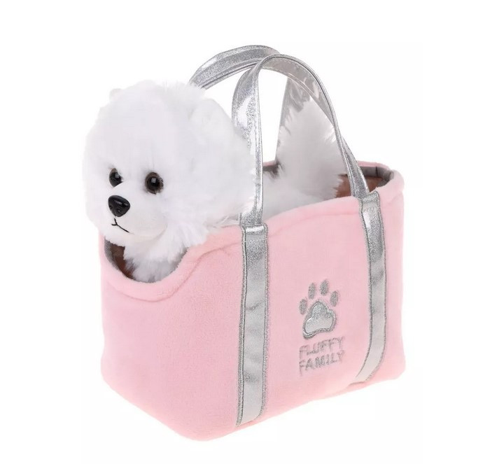 Мягкие игрушки Fluffy Family Щенок Шпиц в сумке 19 см сумочка поясная блестящая панда fluffy family 681731