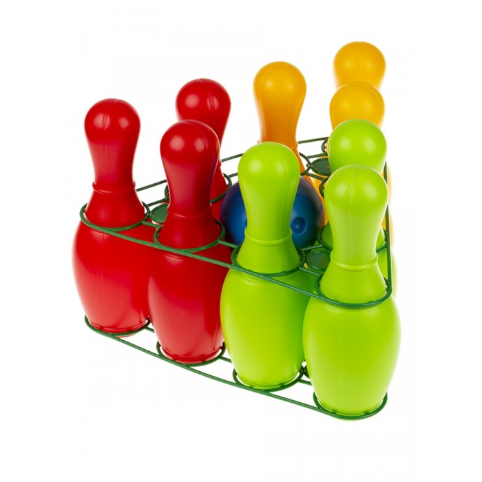 Colorplast Набор для боулинга Радуга: 9 кеглей и шар