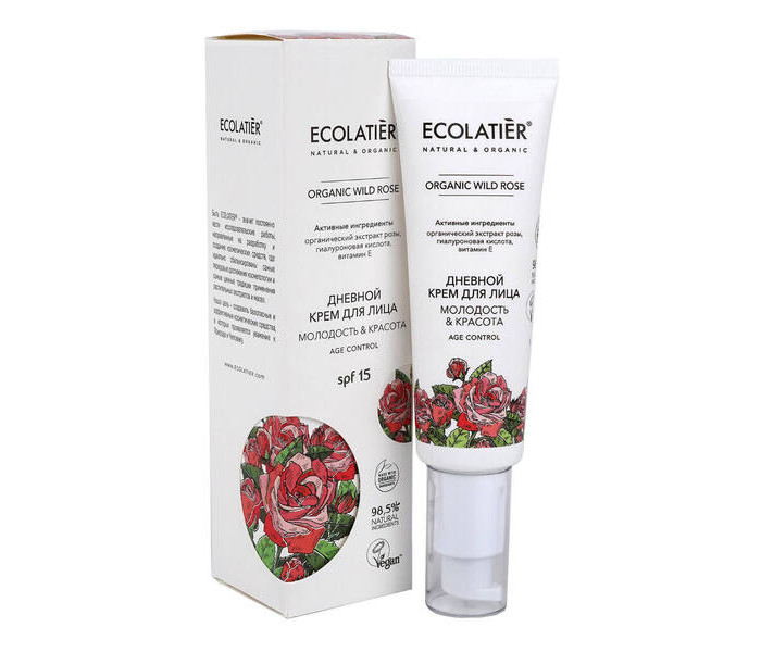 фото Ecolatier organic wild rose дневной крем для лица 50 мл