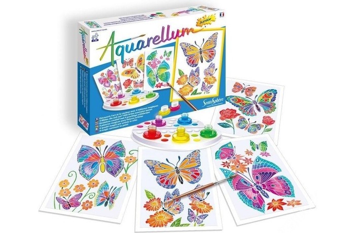 Раскраска SentoSpherE Акварельная Цветы и бабочки раскраска по номерам sentosphere бабочки