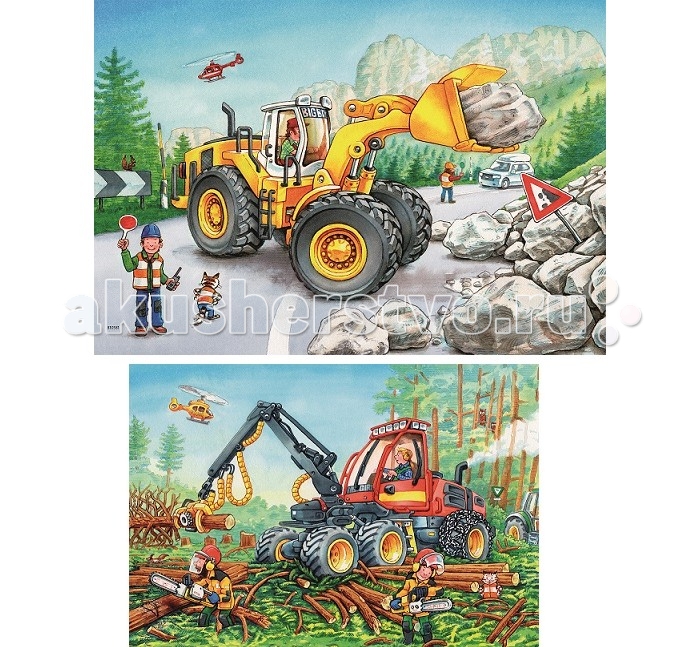 

Ravensburger Пазл Землекопы 2х24 детали, Пазл Землекопы 2х24 детали