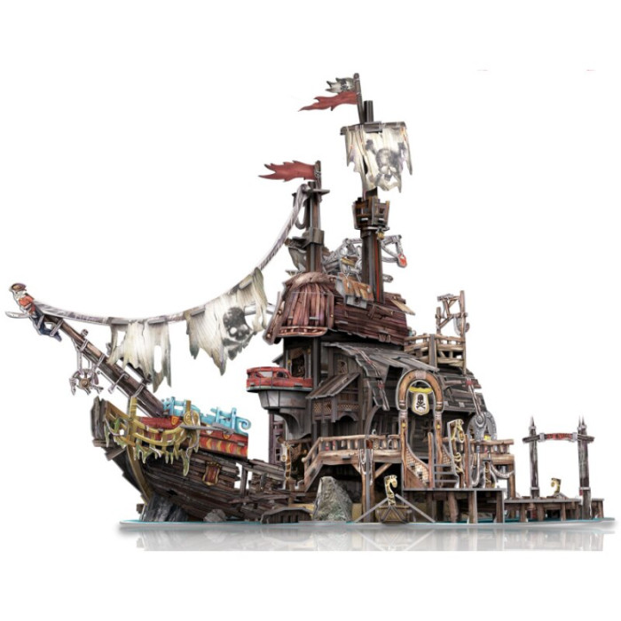 CubicFun 3D пазл Пиратский корабль Тортуга 218 деталей cubicfun 3d пазл биг бен великобритания
