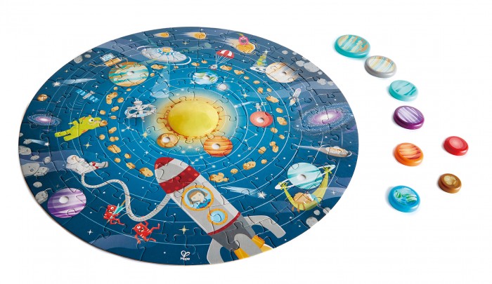 Развивающая игрушка Hape Космос(пазл) космос плакат с окошками