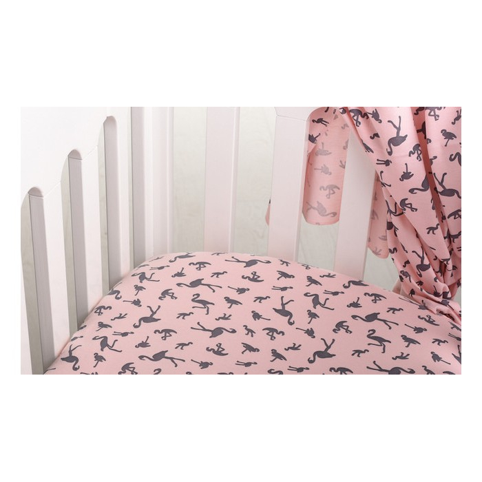 Постельное белье Пелёнкино Фламинго (3 предмета) постельное белье ангелочки с аппликацией 2 3 предмета