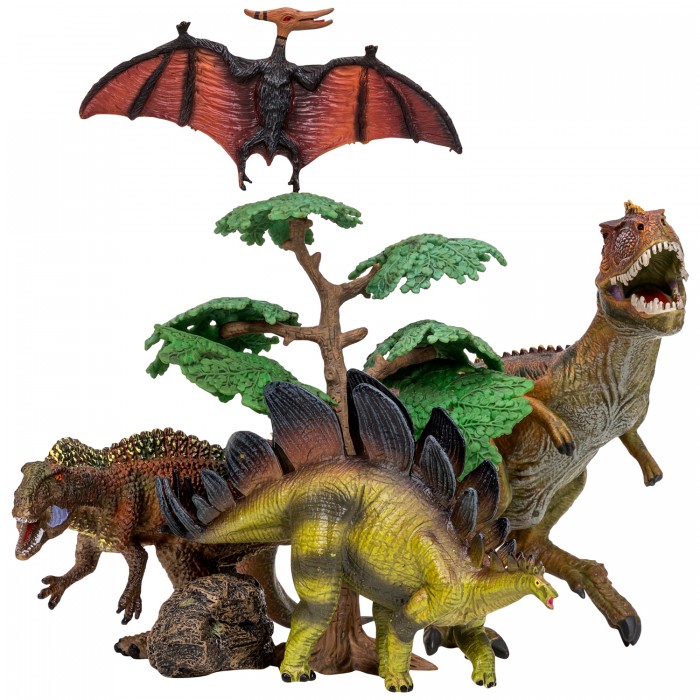 Игровые фигурки Masai Mara Набор Динозавры и драконы для детей Мир динозавров (6 предметов) MM206-027