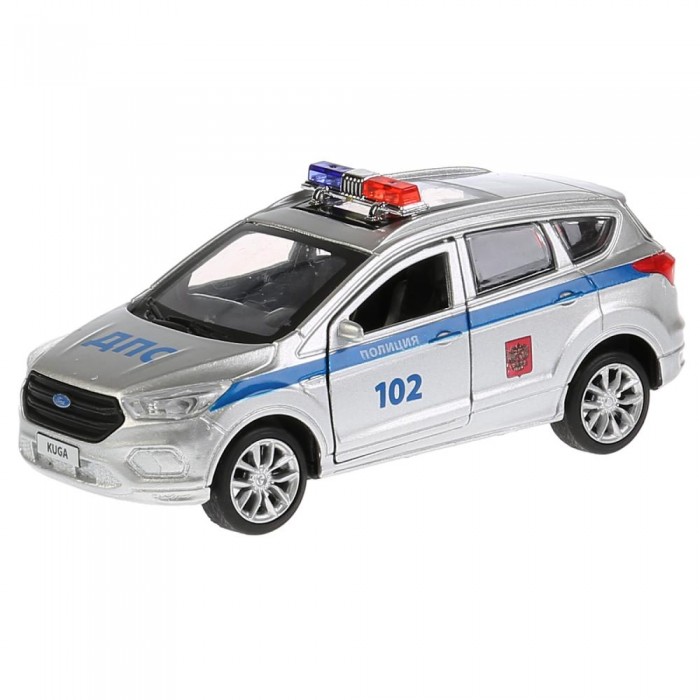 Машины Технопарк Машина Ford Kuga Полиция инерционная 12 см машина уаз дпс полиция металлическая инерционная свет звук 123576 технопарк ст 1232wb h
