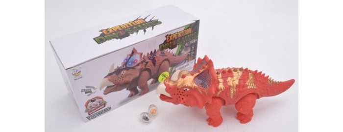 Интерактивные игрушки Russia Динозавр со светом и звуком и 2 яйца