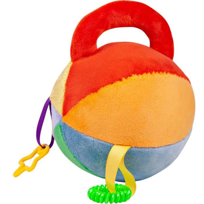 фото Развивающая игрушка evotoys мягкий бизиборд мячик мультицвет мини