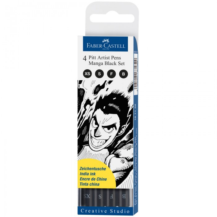 Faber-Castell Набор капиллярных ручек Pitt Artist Pen Manga set 4 шт. 5 упаковок