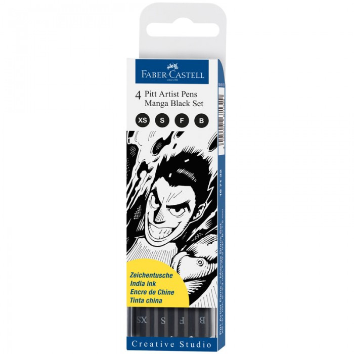 

Faber-Castell Набор капиллярных ручек Pitt Artist Pen Manga set 4 шт. 5 упаковок, Набор капиллярных ручек Pitt Artist Pen Manga set 4 шт. 5 упаковок