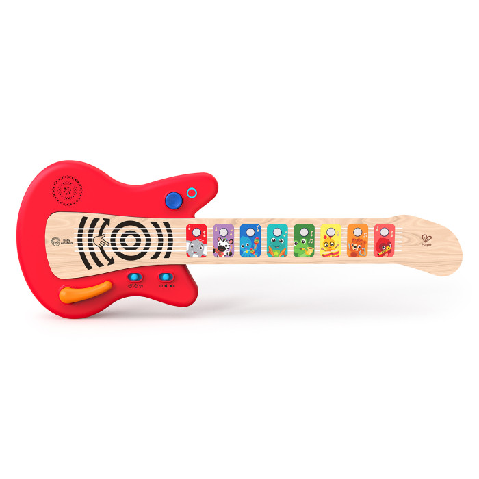 Музыкальные инструменты Hape Музыкальная игрушка для малышей Гитара 4 струнное гитарное укулеле 14 дюймов фрукты гитара музыкальные инструменты обучающие игрушки для мальчиков и малышей