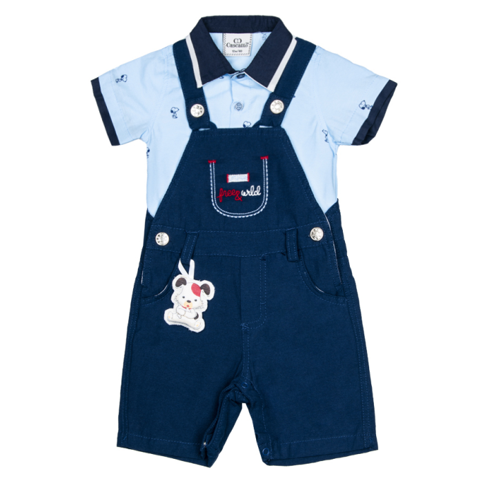 Комплекты детской одежды Cascatto Комплект одежды для мальчика (комбинезон, рубашка) G-KOMM18