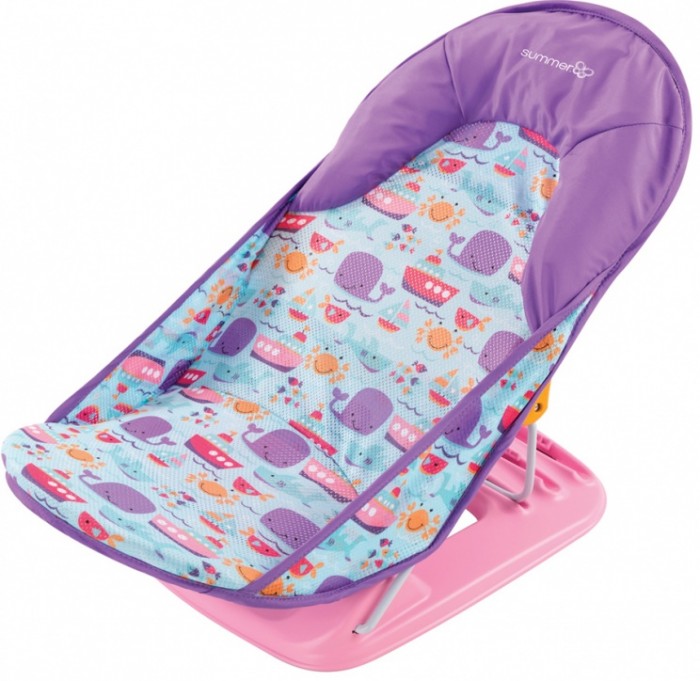 Горки и сиденья для ванн Summer Infant Лежак для купания Deluxe Baby Bather цена и фото