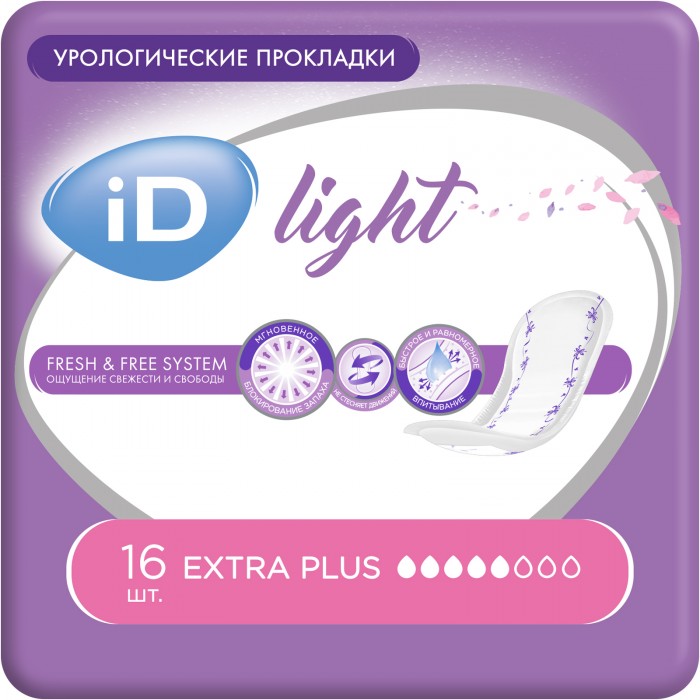  iD Урологические прокладки Light Extra Plus 16 шт.