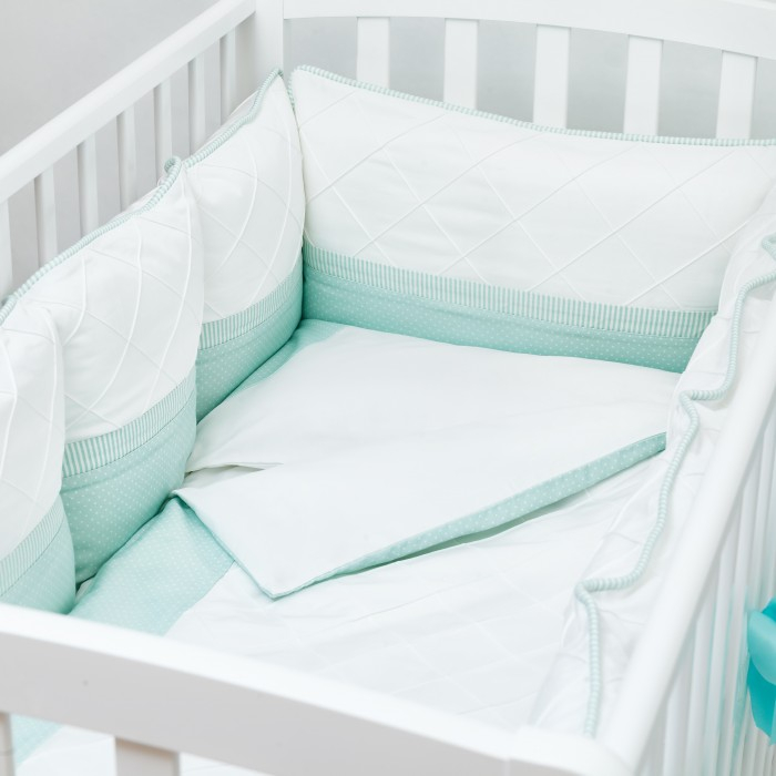 фото Комплект в кроватку colibri&lilly mint pillow (4 предмета)