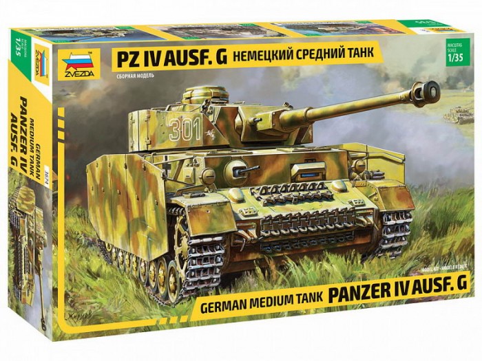 Сборные модели Звезда Сборная модель Немецкий танк T-IV G сборная модель немецкий средний танк pz iv ausf g 1 35 18 9 см