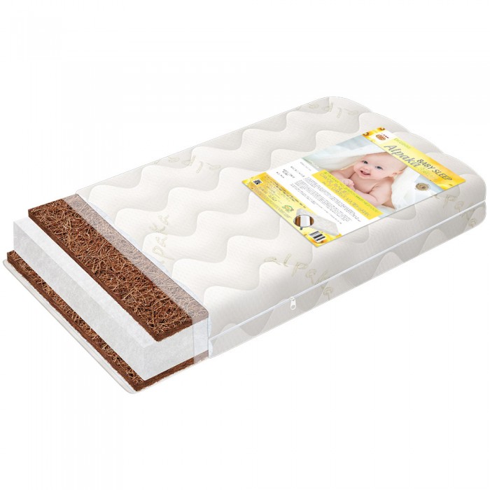 

Матрас BoomBaby Alpaka Baby Sleep 60х120х14 см, Alpaka Baby Sleep 60х120х14 см