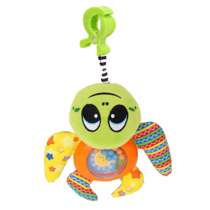 Подвесная игрушка Biba Toys на прищепке Черепашка Рокки 18х12 см подвесная игрушка biba toys на прищепке слоненок харло